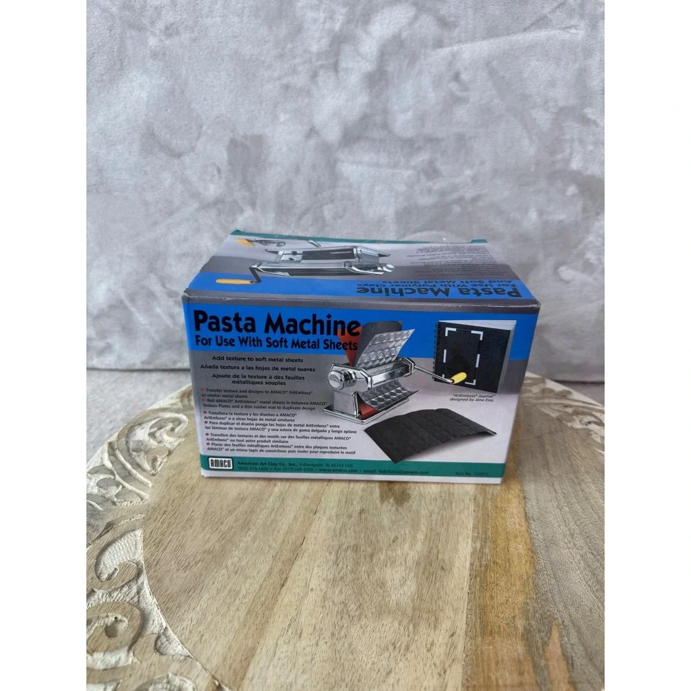 Amaco Pasta Machine 12381S for Polymer Clay and Soft Metal Sheets Silver 5.5in